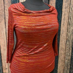 Drape Front Sparkle Top